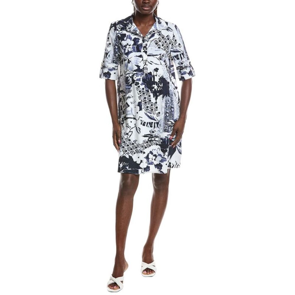 Joseph Ribkoff Womens  Mini Shirtdress, Blue